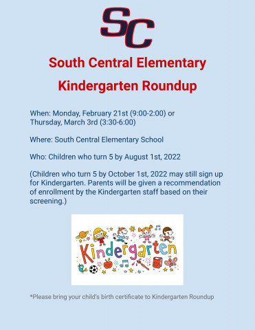 2022-2023 Kindergarten Roundup