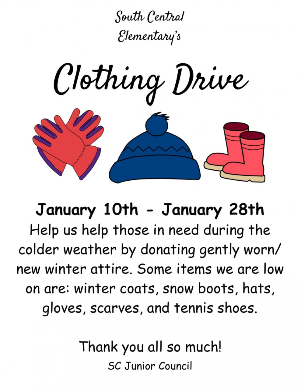 Elementary Clothing Drive