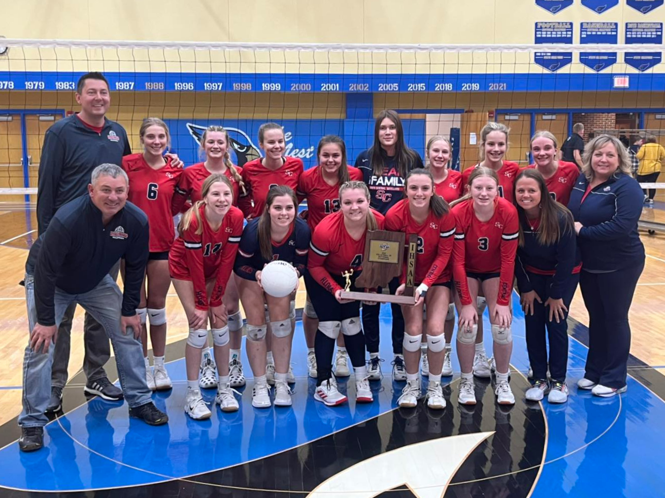 Varsity Volleyball Wins IHSAA Sectional 34 Tournament South Central