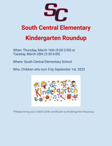 2023-2024 Kindergarten Roundup