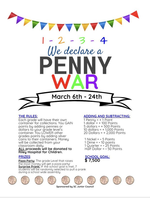 Elementary Penny War Fundraiser