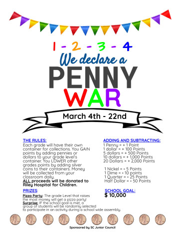 Elementary Penny War Fundraiser